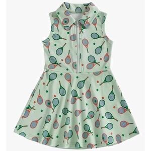 Little Girls Tennis Dress, Size 2 Years, Lapel Collar A Line Dress